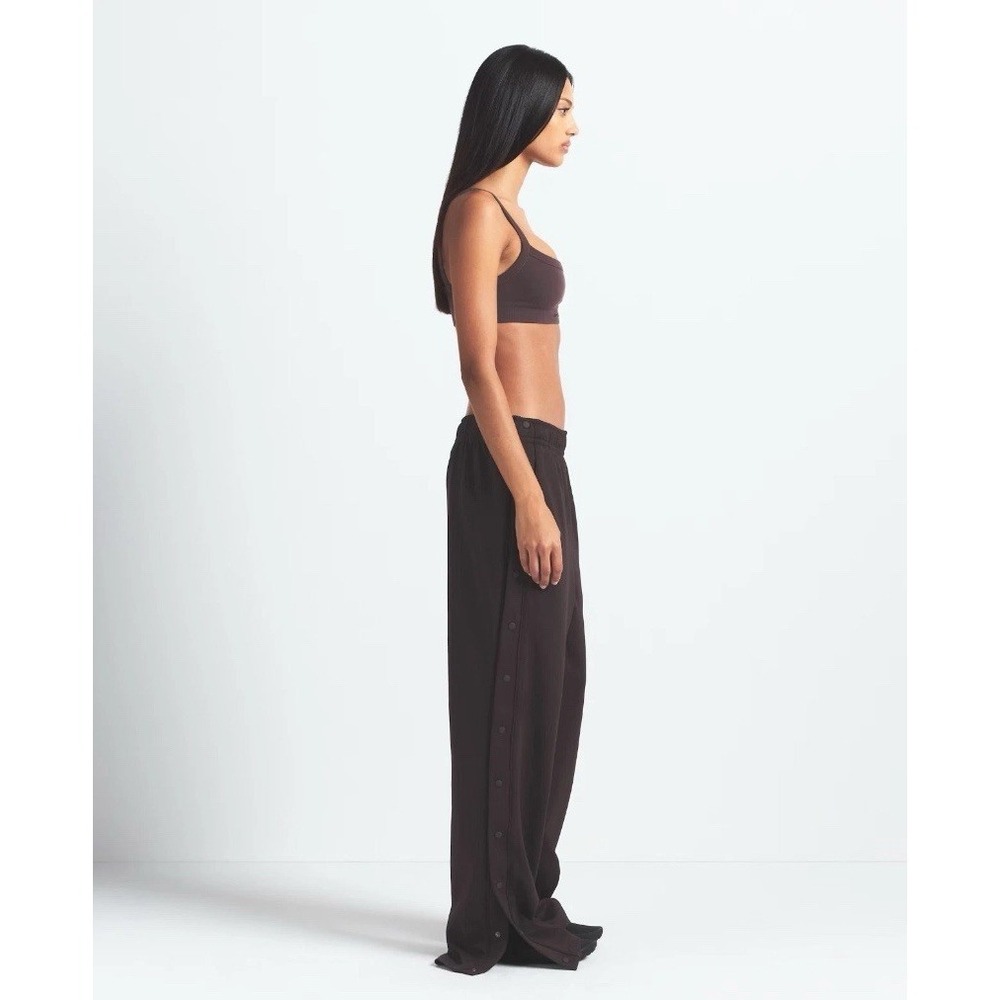 Nike x SKIMS Side Snap Tricot Track Pants Brown Athletic Pants Size Medium M - Picture 2 of 7